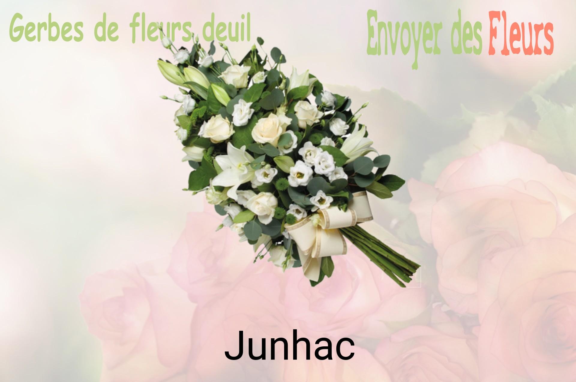Gerbe de fleurs de deuil livrée à Junhac